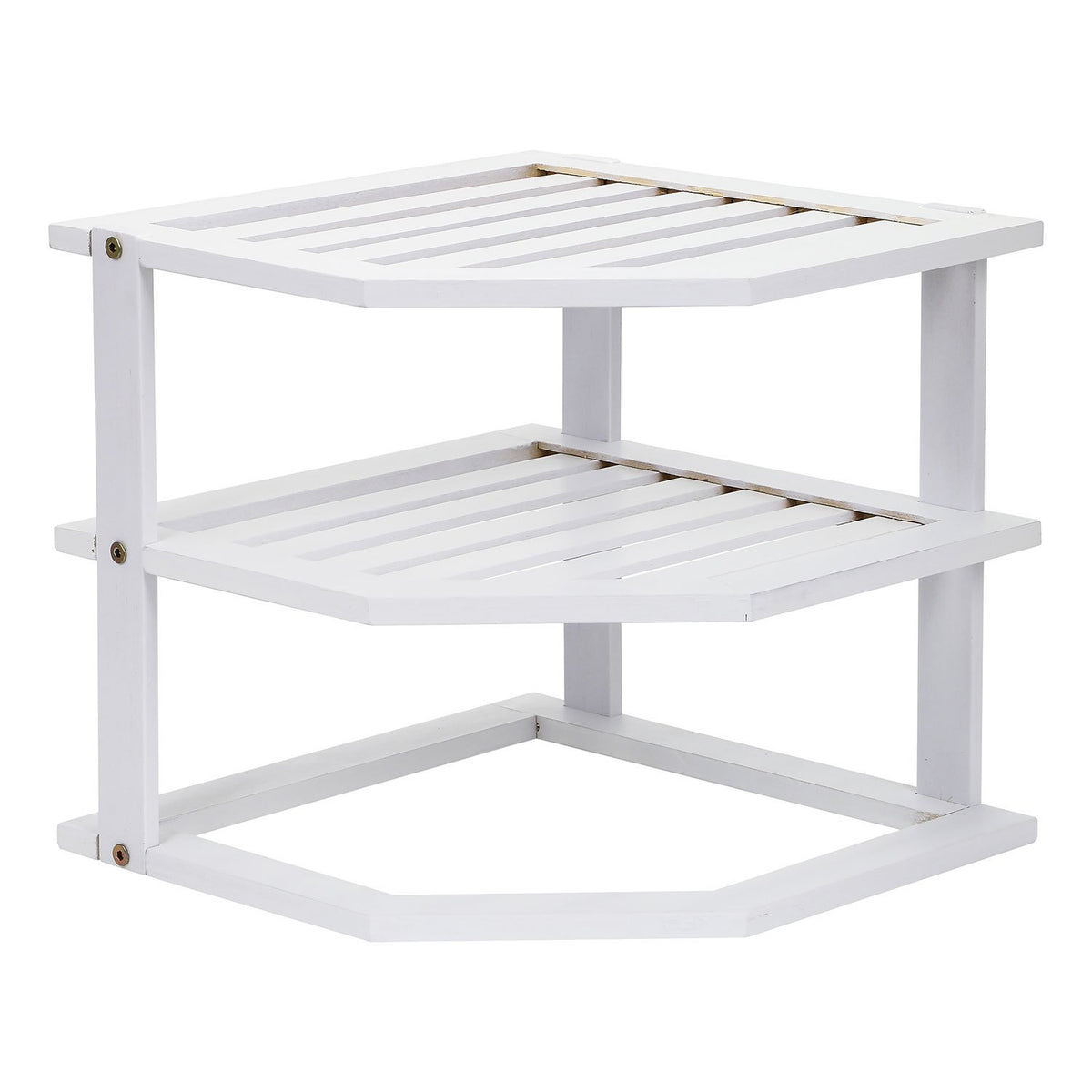 Corner Shelf with Easy Assembly, Bamboo, 3-Tier Bamboo Organiser Cupboard Countertop - product gallery image 20