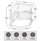 Corner Shelf with Easy Assembly, Bamboo, 3-Tier Bamboo Organiser Cupboard Countertop - product gallery image 24