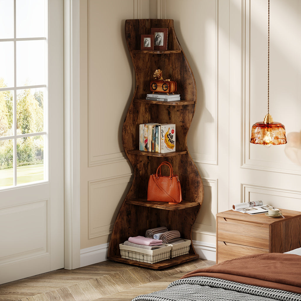 Corner Shelf with Space-Saving, Wall-Mounted for living rooms - product gallery image 3
