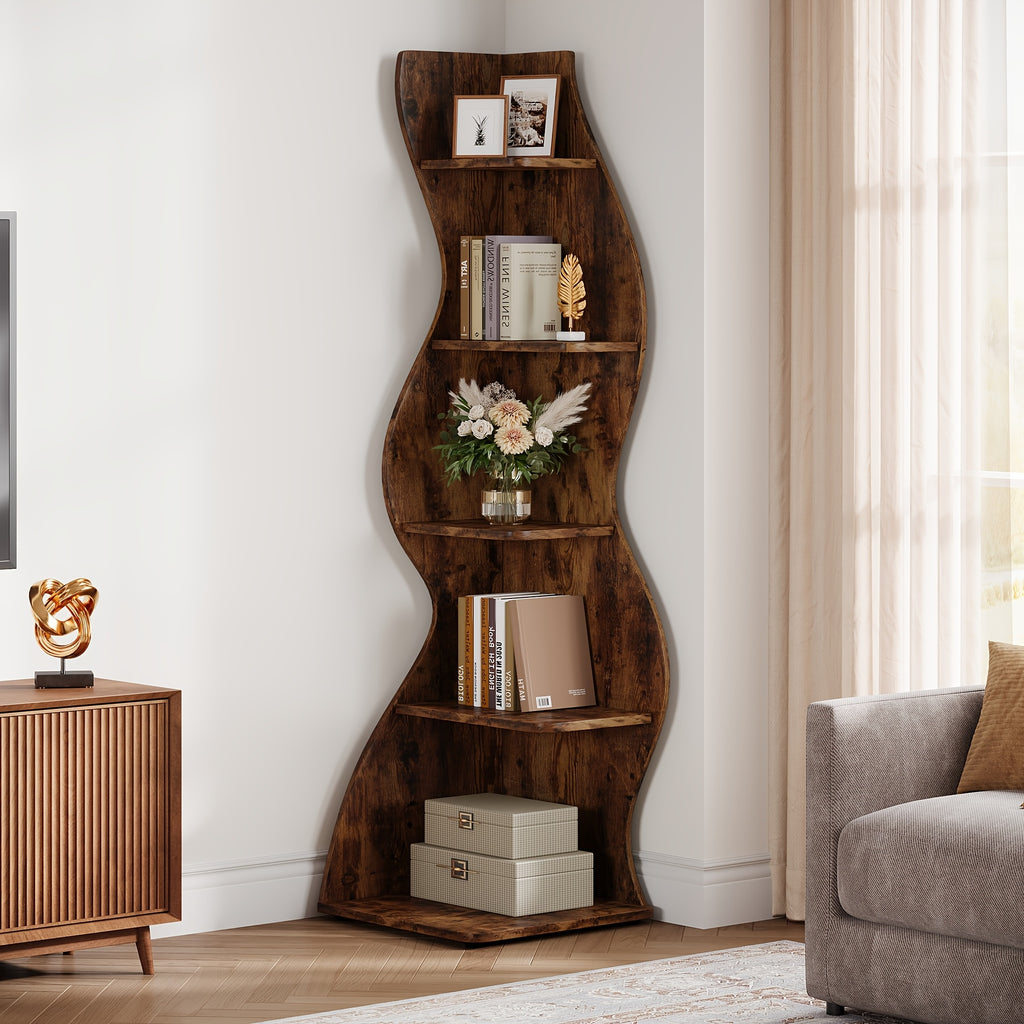 Corner Shelf with Space-Saving, Wall-Mounted for living rooms