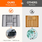 Cutlery Drawer Organiser with Dishwasher-Safe, Pull-Out, 60cm - product gallery image 13