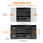 Cutlery Drawer Organiser with Dishwasher-Safe, Pull-Out, 60cm - product gallery image 3
