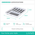 Cutlery Trays & Drawer Organiser with Dishwasher-Safe, Non-Slip - product gallery image 4