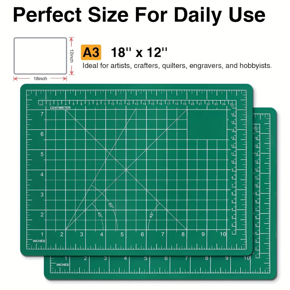 Cutting Mat with Wood, Size: 45.72x30.48 cm, A3 Self-Healing Double-Sided 45x30cm Heavy - product gallery image 2