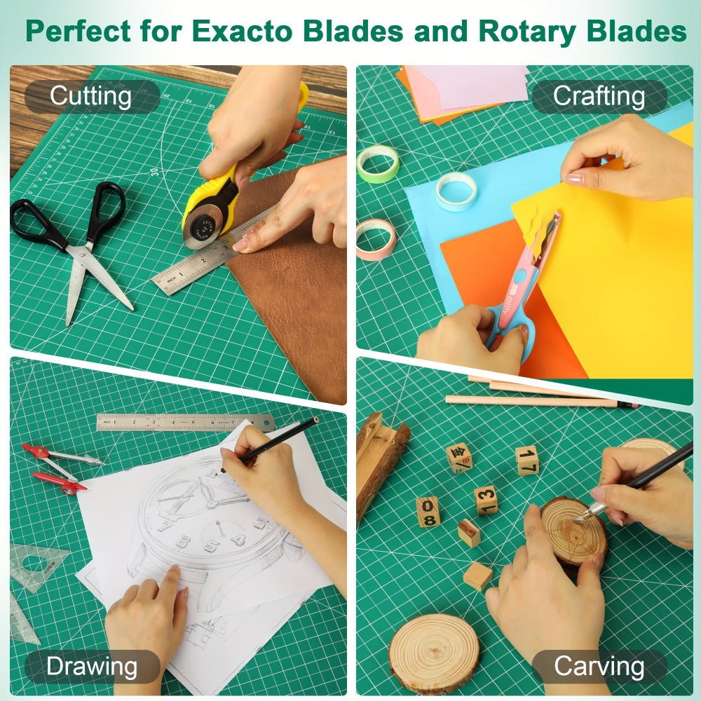 Cutting Mat with Wood, Size: 45.72x30.48 cm, A3 Self-Healing Double-Sided 45x30cm Heavy - product gallery image 6