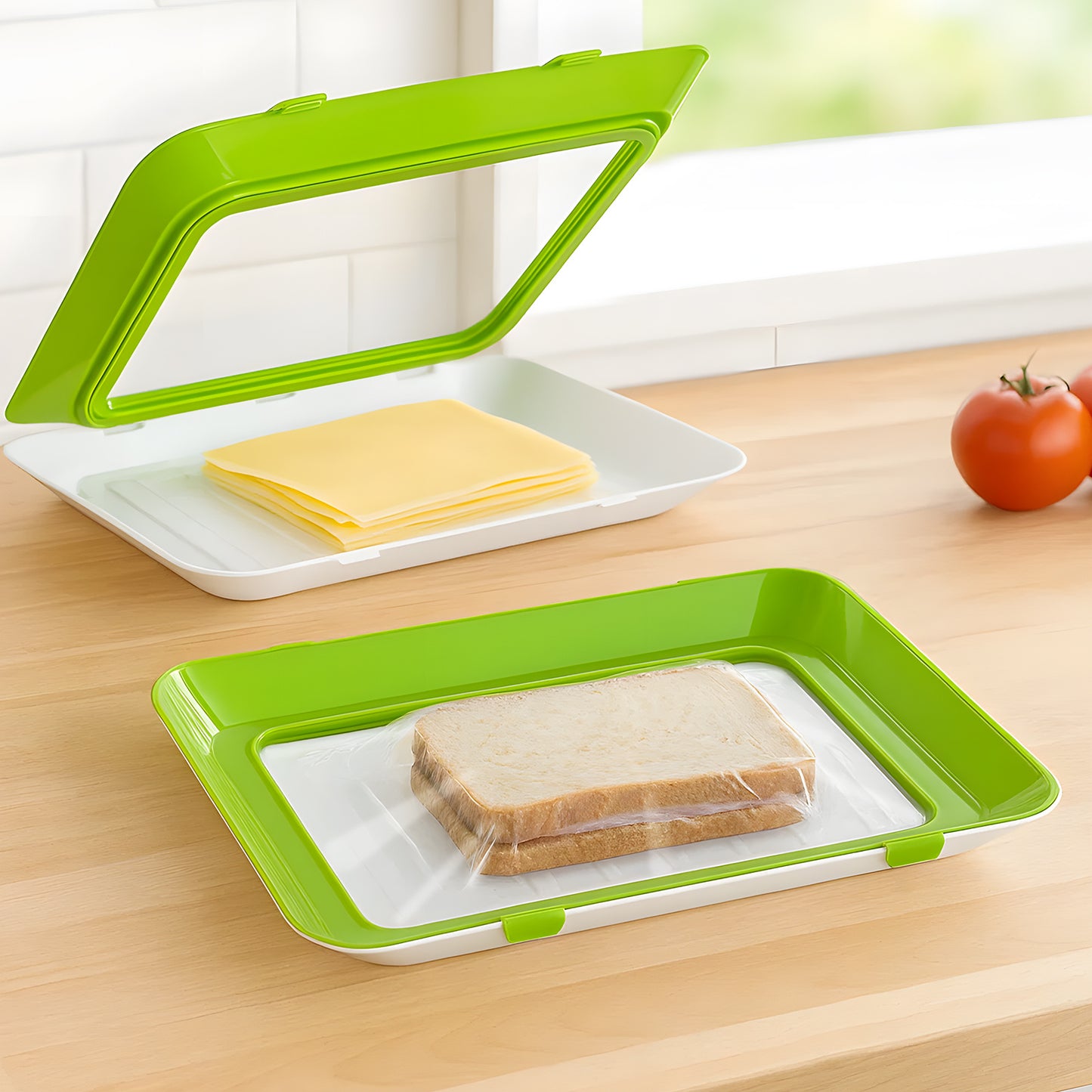 Stretch-Fit Food Storage Containers Reusable Preservation Trays for Fridge Organization – Perfect for Vegetables, Fruits, and Meats – Space-Saving Stackable Design