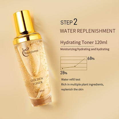 Elegant Lady's Skincare Set 9pcs/ Set, Moisturizing and Water-retaining, Moisturizing Dry Light Beige, Light Beige Is Glossy, Contains Niacinamide, Hyaluronic Acid and Other Light Beige Care Ingredients, High-end Women's Set, Suitable for Parties