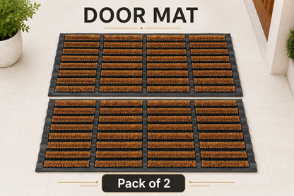 Nimbus Door Mat – Non-Slip Coir Door Mats Outdoor with Durable Rubber Backing – Super Absorbent, Machine Washable Outdoor Mat for Rain, Mud & Dirt – Ideal for Home, Porch, Patio (Pack of 1 and 2 Available)