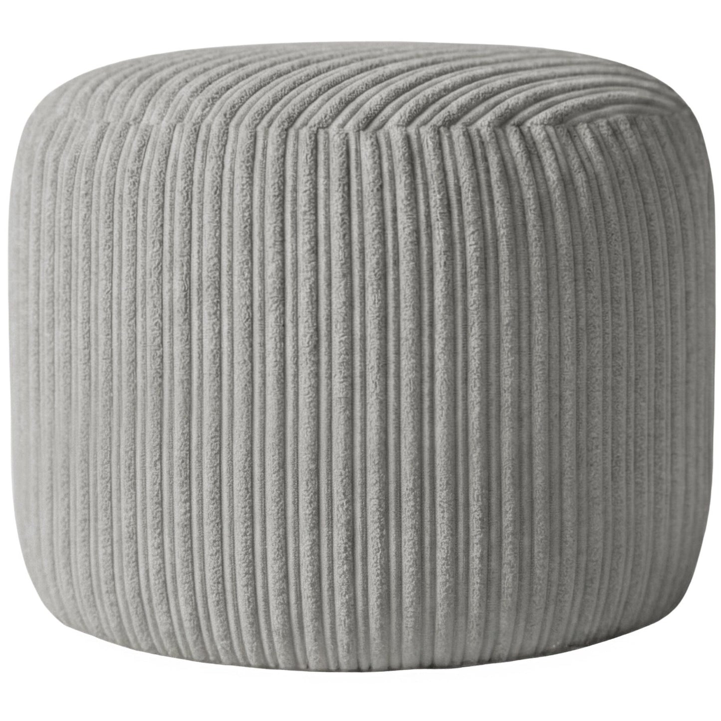 Jumbo Cord Footstool Pouffe, Round Shape Corduroy Bean Bag Ottoman Footrest for Lounge & Bedroom, Durable & Stylish Ergonomic Design