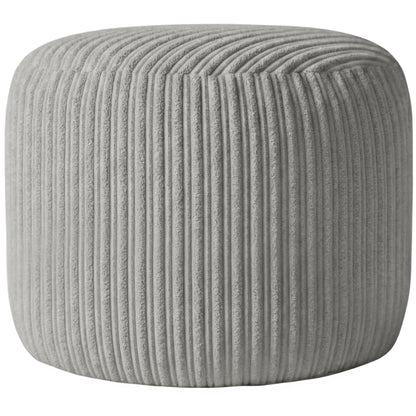 Jumbo Cord Footstool Pouffe, Round Shape Corduroy Bean Bag Ottoman Footrest for Lounge & Bedroom, Durable & Stylish Ergonomic Design