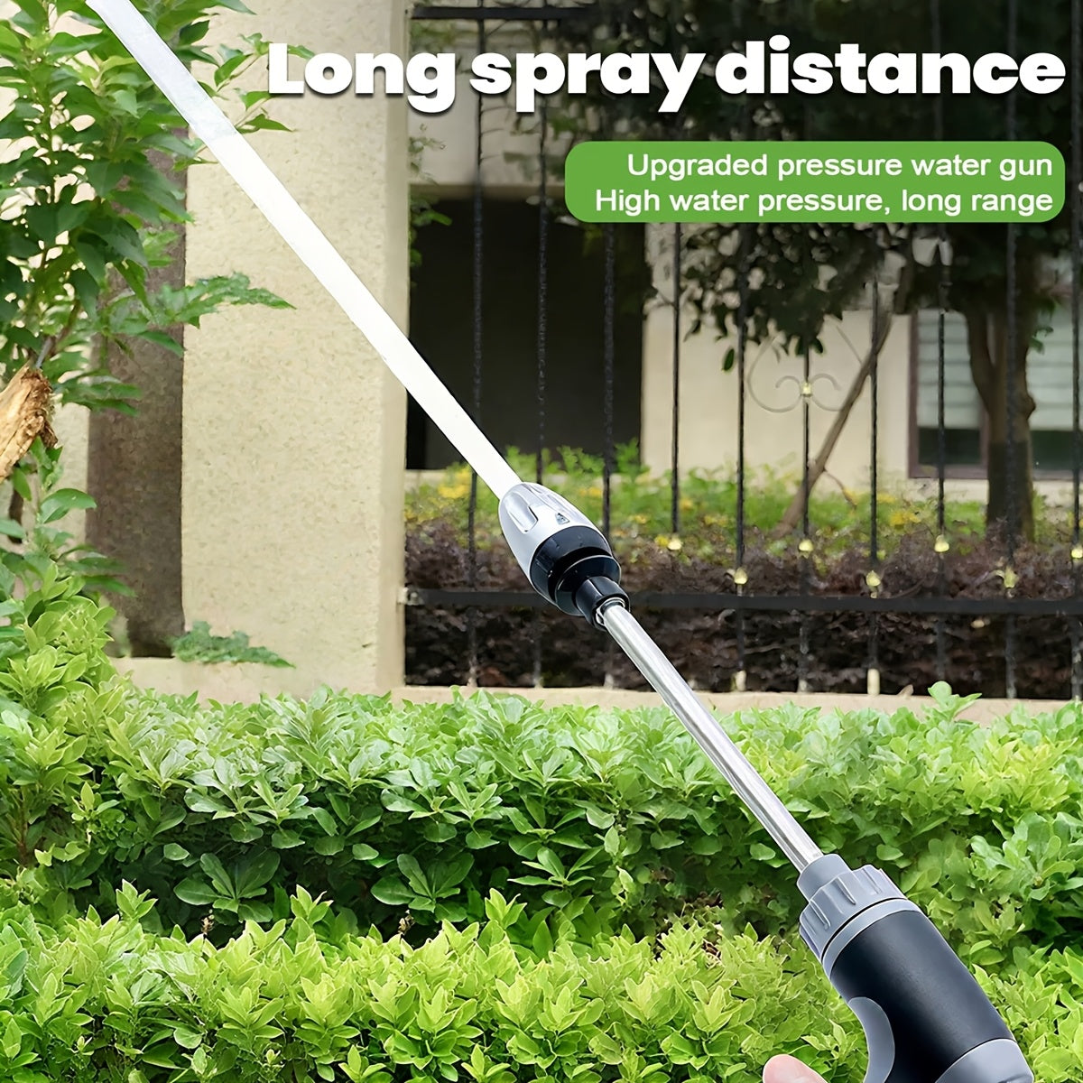 High-Pressure Car Wash Spray Gun With 360° Sprayer Nozzle, Detachable Soap Dispenser, Anti-Slip Grip And Extended Wash Gun, Ideal For Car Cleaning And Garden Watering Applications, Without Battery