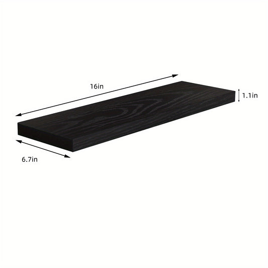 Set of 3 Wall-Mounted Floating Shelves Made of Rustic Wood, Suitable for The Living Room, Bedroom, Or Kitchen