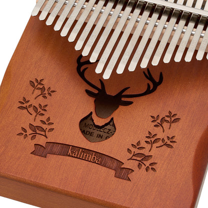21-Key Thumb Piano Kalimba - Wooden Thumb Piano with Tuning Hammer & Accessories, Portable Acoustic Instrument - Perfect Beginner Gift for Stress Relief & Learning, Fun Instrument for Parties And Gatherings