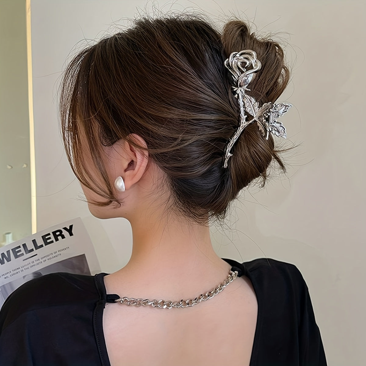 Large Geometric Metal Hair Claw - Two Finishes