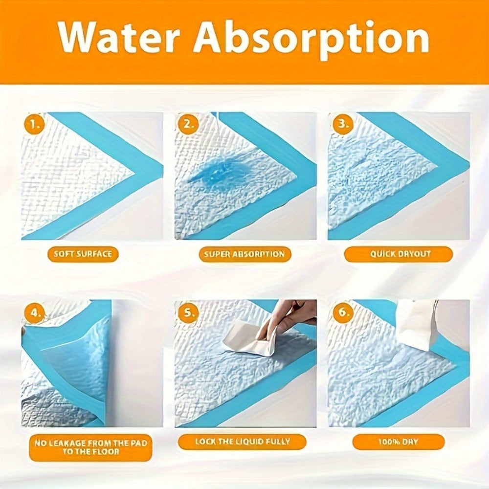 100-Pack Large Absorbent Dog Training Pads – Heavy-Duty Puppy Toilet Mats, Available in 45x60cm, 60x60cm & 60x90cm, Leak-Proof Floor Protection for Puppies & Adult Dogs