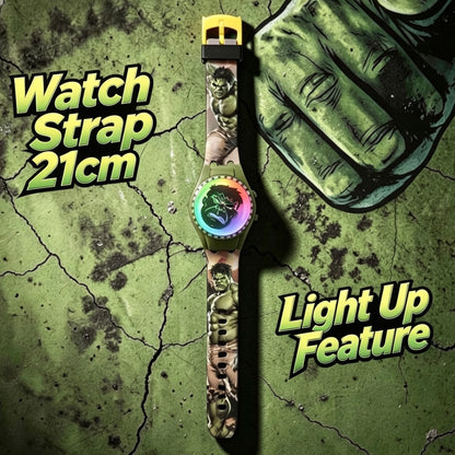 Marvel Kids Toys Light Up Watch for Boys & Girls – Hulk, Spider-Man, Iron Man & Captain America Toy Watch – Adjustable Watch Strap – Party Bag Fillers Kids – Fidget Toys – Toys for Boys Ages 3+