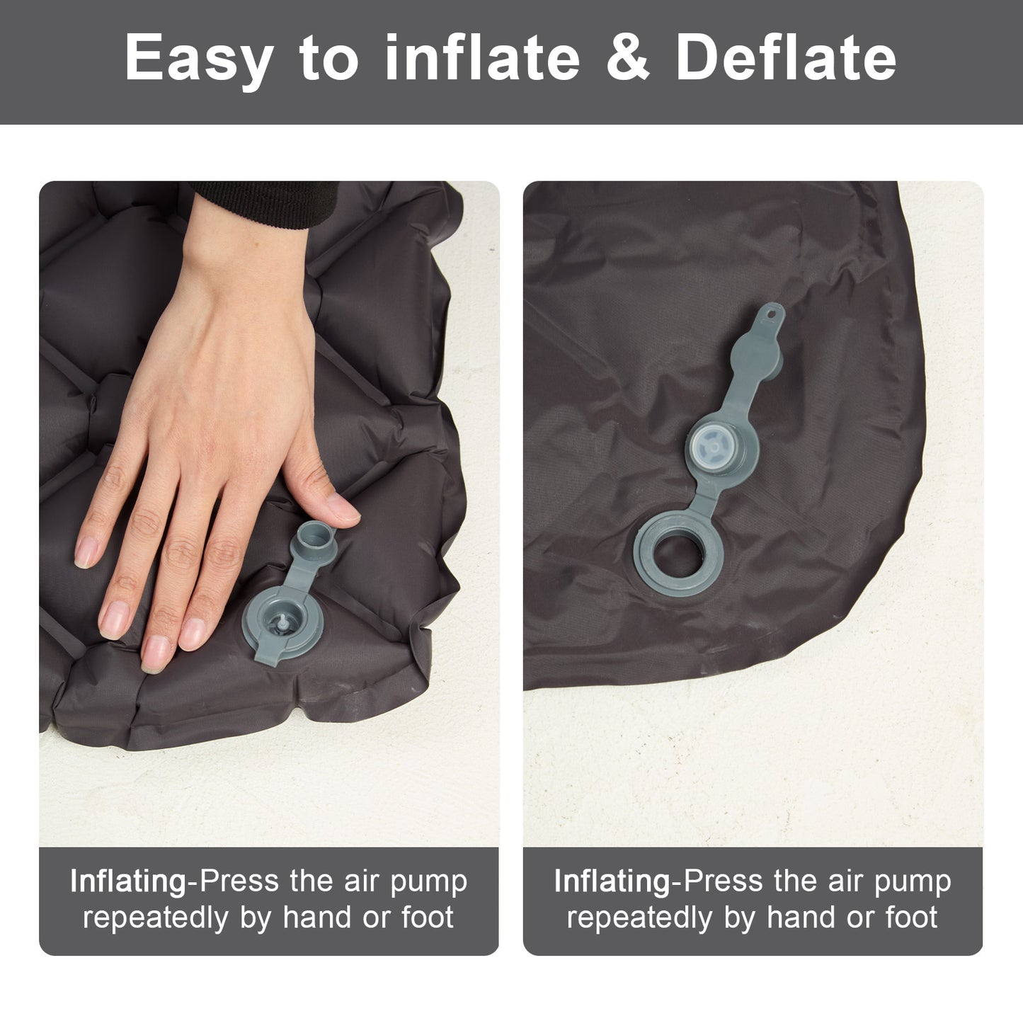 Camping Double Sleeping Pad - Ultra-Light Camping inflatable sleeping pad with Foot Pump, Compact Inflatable Portable Mat for Backpacking, Hiking, Car Travel, Beach, And Tent