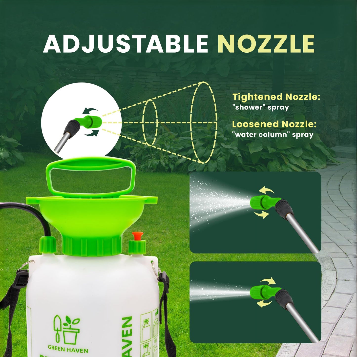 1pc 8L Pump Pressure Sprayer – Manual Garden Water Spray Bottle with Adjustable Shoulder Strap – High Pressure Sprayer for Plants, Lawn Care, Weed Control & Household Cleaning