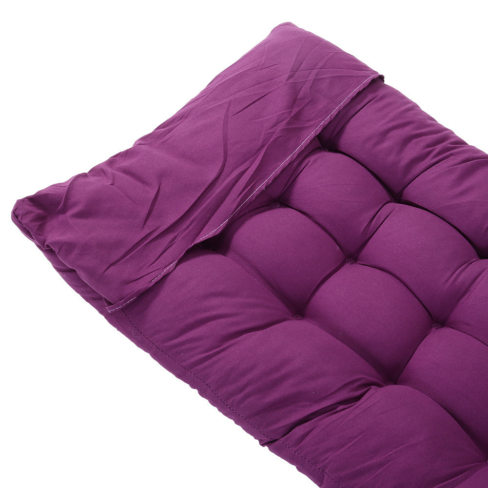 1PC Thickened Patio Chair Cushion, Purple, Single Piece Only, 160×50×8cm, Thick Style, Garden Bench Seat, Sunbed Anti-Slip Pad, Suitable for 2-3 People, Porch Swing, Lawn, Courtyard