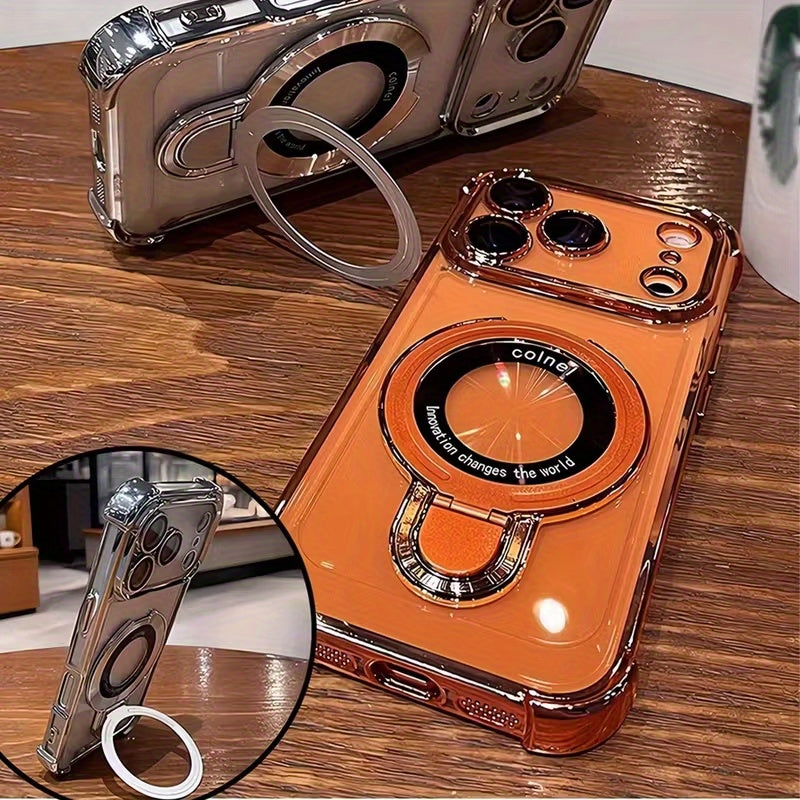 Phone Case: Premium Transparent Acrylic Mobile Phone Case for IPhone17 Pro Max Air Series Supports Wireless Charging Includes Lens Film Protective Cover