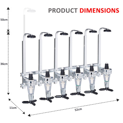 4/6 Bottle Optics for Spirits Bar Butler Wall Mounted Bottle Bracket Upside Down Drink Dispenser Stand Rack for Home Pub or Kitchen Bar, 30ml Optic Spirit Barware Set