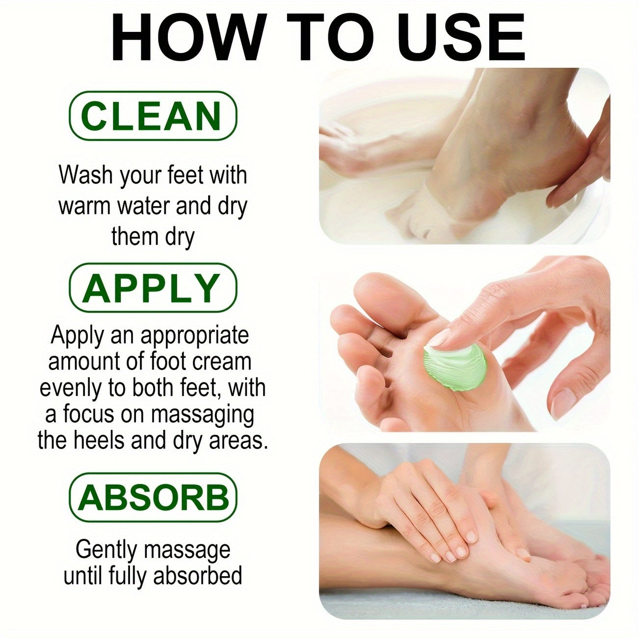 2pcs Tea Tree Oil Foot Cream, Rich in Vitamin E, Aloe Vera And Mint, Effectively Moisturizes Dry, Rough And Chapped Skin, Softens And Smooths The Skin, with a Long-Lasting Fresh Fragrance, for Foot Care