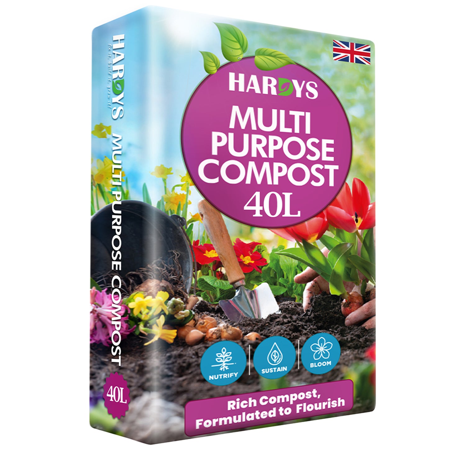 Hardys Multi Purpose Compost - Potting & Seed Compost for Outdoor Plants | All Purpose Indoor Plants Potting | Nutrient Rich Fertiliser for Garden, Pots, Planter Beds