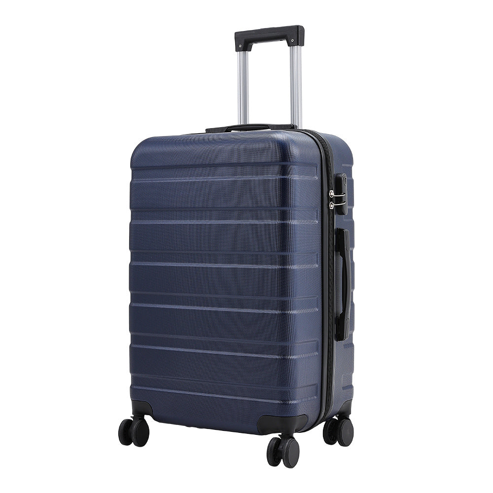 20" Suitcase Lightweight 4 Wheel Spinner Hard Shell ABS Luggage Hold Check in Travel Case Cabin Suitcase Carry On Suitcase, Hard Shell Suitcase with 4 Wheels Cabin Luggage Blue B