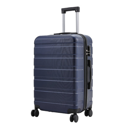 20" Suitcase Lightweight 4 Wheel Spinner Hard Shell ABS Luggage Hold Check in Travel Case Cabin Suitcase Carry On Suitcase, Hard Shell Suitcase with 4 Wheels Cabin Luggage Blue B