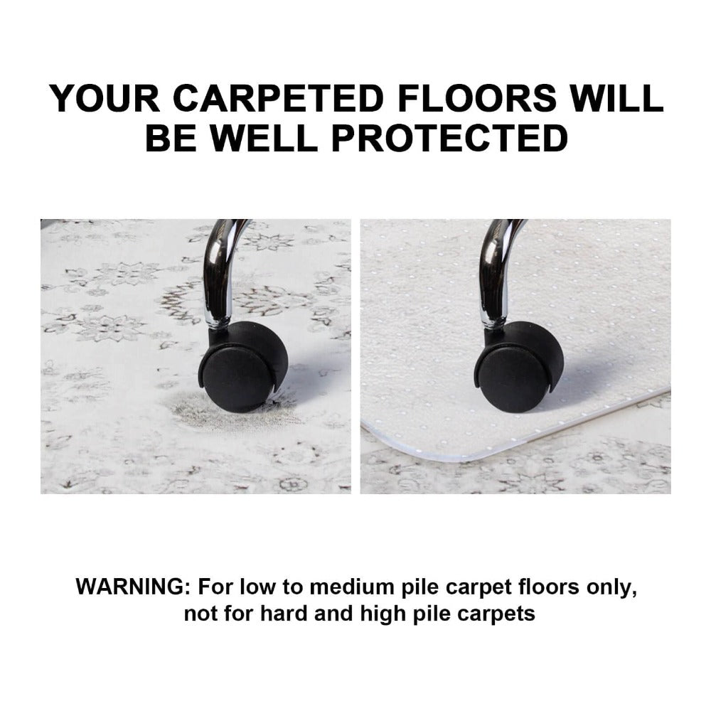 PVC Clear Chair Mat Non Slip Office Chair Desk Mat Floor Computer Carpet Protector Plastic Clear