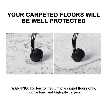 PVC Clear Chair Mat Non Slip Office Chair Desk Mat Floor Computer Carpet Protector Plastic Clear