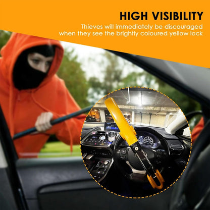 Heavy Duty Car Van Steering Wheel Lock High Security Anti Theft Twin Bar Hook