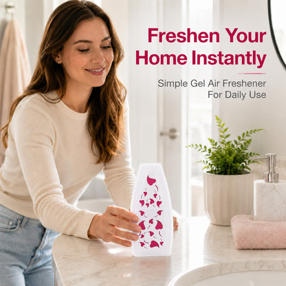 24 Pack Gel Air Freshener Fresh Berries 150g | Long Lasting Room Air Freshener Gel Boats | Home, Bathroom, Bedroom, Wardrobe, Office & Car Fragrance | Up To 6 Weeks Fresh Berry Scent