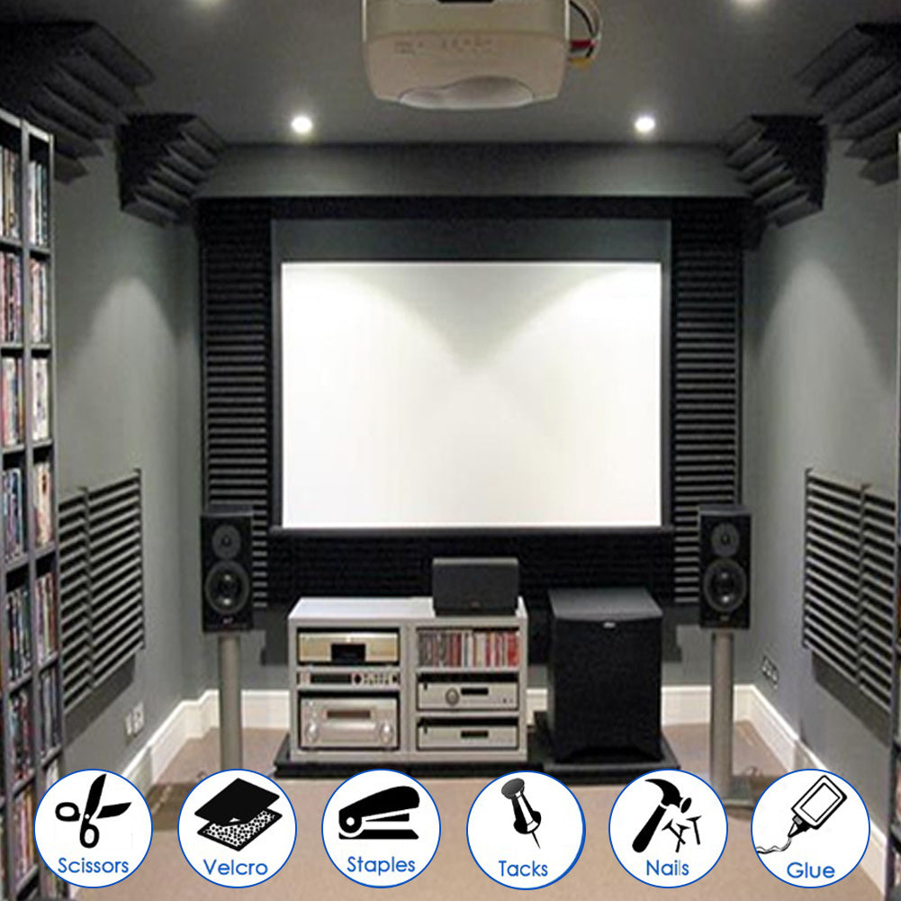 12pcs Sound Absorbing Foam Board, Office/home/recording Room Wall Sound Deadening Board, Bass Sound Deadening Board, Dimensions 12*12*24cm