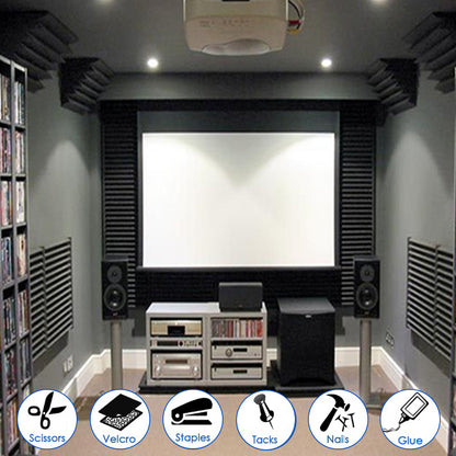 12pcs Sound Absorbing Foam Board, Office/home/recording Room Wall Sound Deadening Board, Bass Sound Deadening Board, Dimensions 12*12*24cm