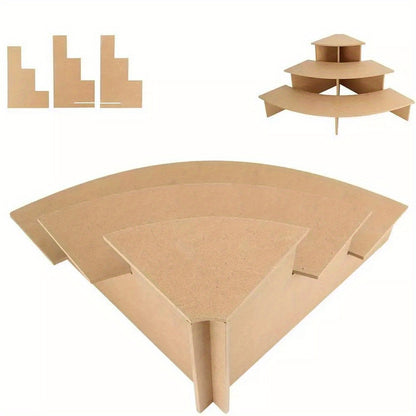 3 Tier Craft Stand Corner Display Stand Cosmetic Shelf Desktop Display Stand POS Point of Sale Display Stand For Retail Counter Shops