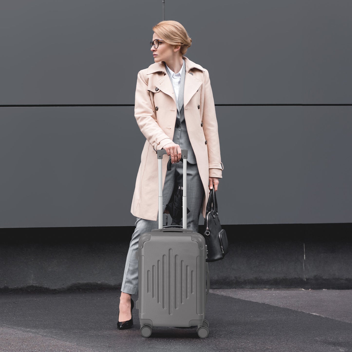 20/ 24/ 28 Inch Carry-On ABS Hard Shell Suitcase, 360° Spinner Wheels, TSA Lock, Lightweight Luggage for Travel