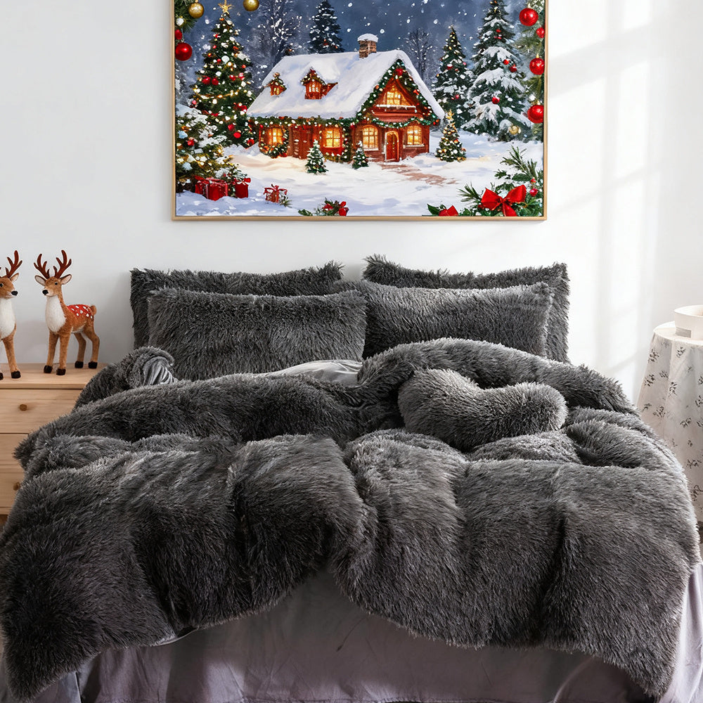 Plush Fleece Duvet Cover Set – Single to Super King