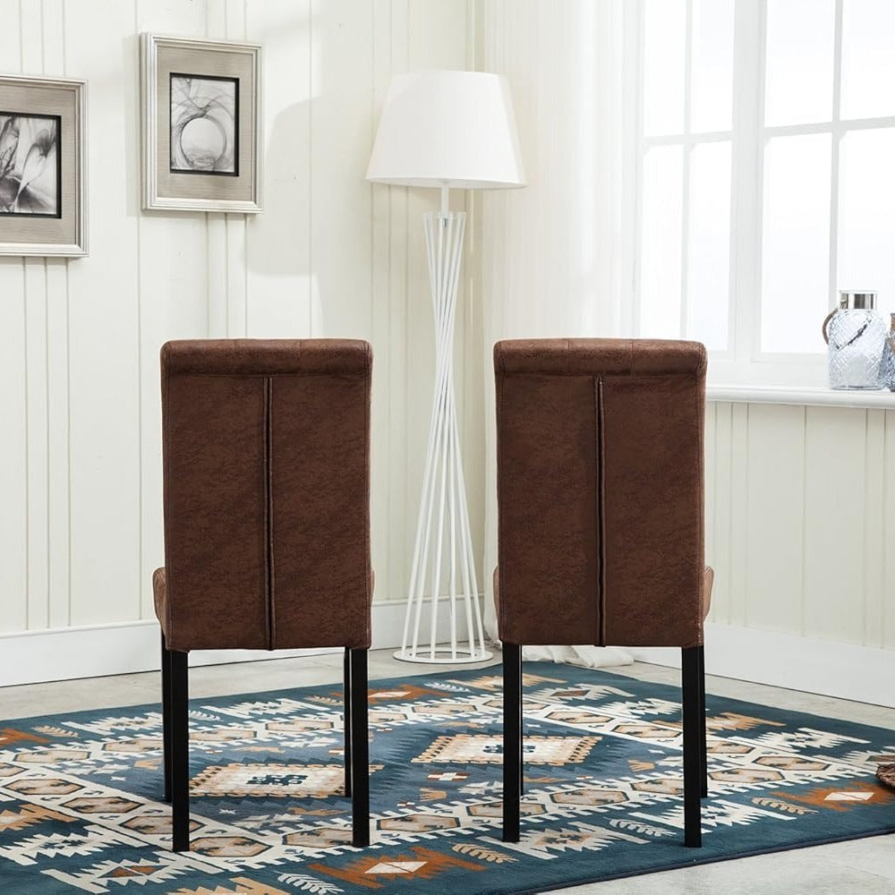 button-tufted dining chairs - alternate angle 10