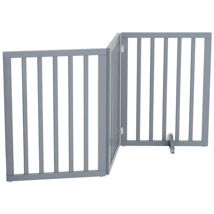 Freestanding Extra Tall Pet Gate, Folding Wooden Dog Gate, Indoor Barrier with 2PCS Support Feet Dog Gates for The House,Puppy Gate for Stairs,Foldable Indoor Gate Safety Fence