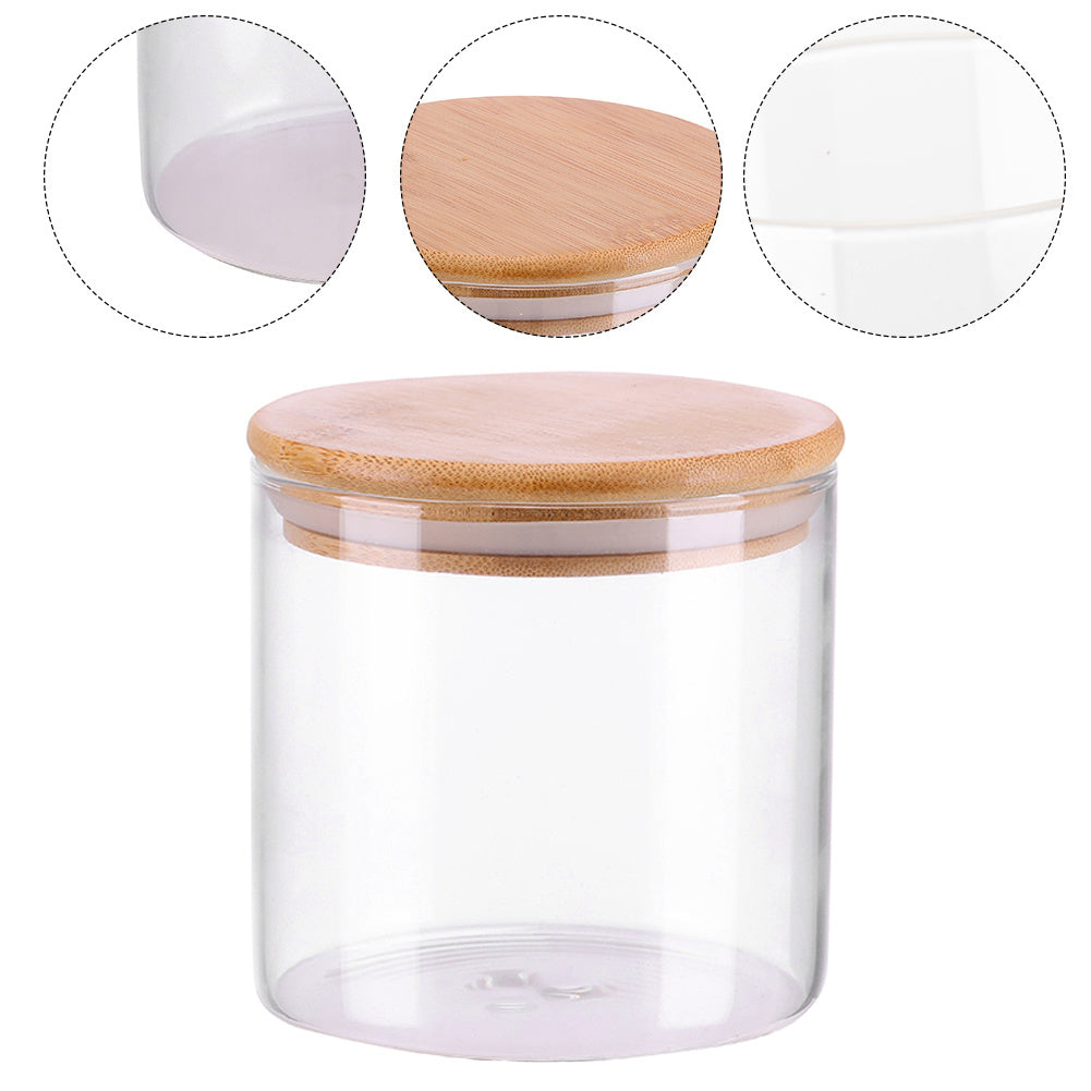 Glass Storage Jars - Set of 4 Airtight Glass Jars with Lids Clear Food Storage Container Jar- Food Kitchen Canisters Sets for Spaghetti Beans Snack Flour Cereal Storage, 550ml/950ml/1300ml/2000ml