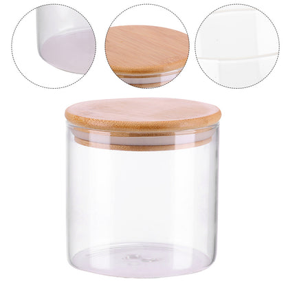 Glass Storage Jars - Set of 4 Airtight Glass Jars with Lids Clear Food Storage Container Jar- Food Kitchen Canisters Sets for Spaghetti Beans Snack Flour Cereal Storage, 550ml/950ml/1300ml/2000ml