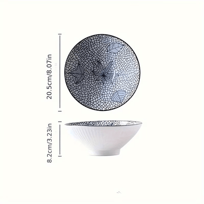 4pcs Ceramic Plates Set, 20.5 cm - Italian Pasta Bowls，Elegant Round Dinner Plates with Delicate Patterns, Durable and Easy to Clean, Perfect for Home, Dorm, Kitchen, Restaurant - All-Season Use, Kitchen Essential, Fashionable Tableware, High-Quality Dish