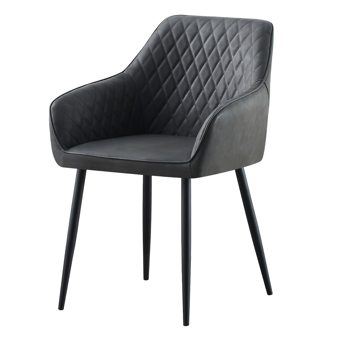Velvet Dining Chairs with Armrests & Black Metal Legs, Upholstered Armchair 120kg Capacity 43x55x81cm, Set of 1 2 4 or 6 for Dining Room Kitchen Living Room