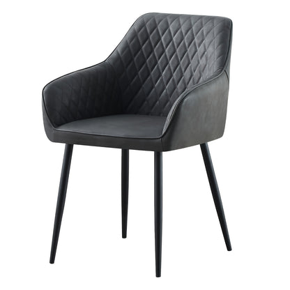 Velvet Dining Chairs with Armrests & Black Metal Legs, Upholstered Armchair 120kg Capacity 43x55x81cm, Set of 1 2 4 or 6 for Dining Room Kitchen Living Room