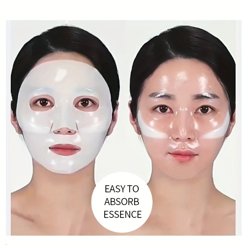 6pcs Korean Deep Collagen Physical Lifting Mask - Upper and Lower Face Split Collagen Mask, Transparent Collagen Mask, Moisturizing and Firming, Hypoallergenic Formula, Suitable for All Light Beige Tones, Fragrance-Free, Smooth Effect, Perfect Gift