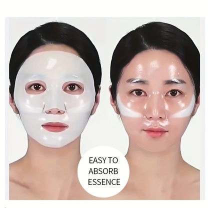 6pcs Korean Deep Collagen Physical Lifting Mask - Upper and Lower Face Split Collagen Mask, Transparent Collagen Mask, Moisturizing and Firming, Hypoallergenic Formula, Suitable for All Light Beige Tones, Fragrance-Free, Smooth Effect, Perfect Gift