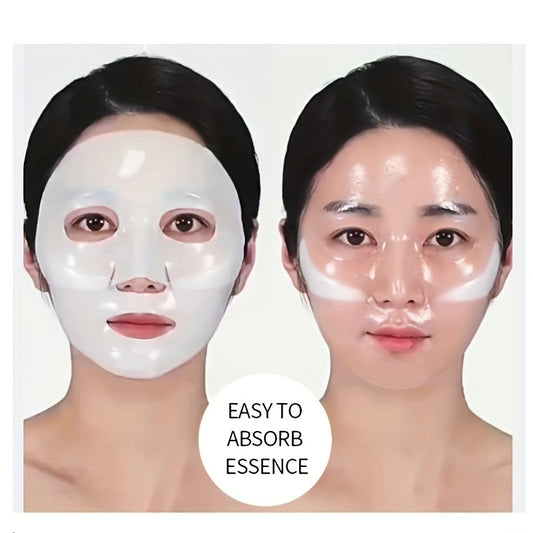 6pcs Korean Deep Collagen Physical Lifting Mask - Upper and Lower Face Split Collagen Mask, Transparent Collagen Mask, Moisturizing and Firming, Hypoallergenic Formula, Suitable for All Light Beige Tones, Fragrance-Free, Smooth Effect, Perfect Gift