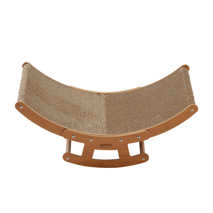 Cat Scratcher, Rocking Chair Cat Scratching Board, Cardboard Lounge Bed Cat Scratching Post, Durable Board Pads prevents Furniture Damage, Brown