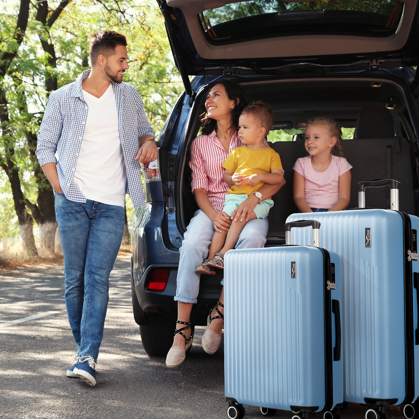 LUGG 76.5 x 50.5 x 30cm Vacay Suitcase ABS Luggage with TSA Indent Lock, Aluminium Trolley Handle, 360° Spinner Wheels, Water-Resistant & Durable Material - Airline Compatible (28inch)